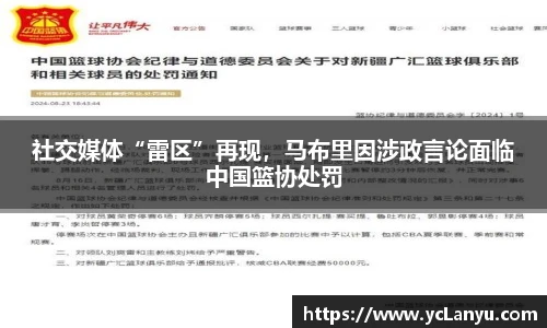 社交媒体“雷区”再现，马布里因涉政言论面临中国篮协处罚